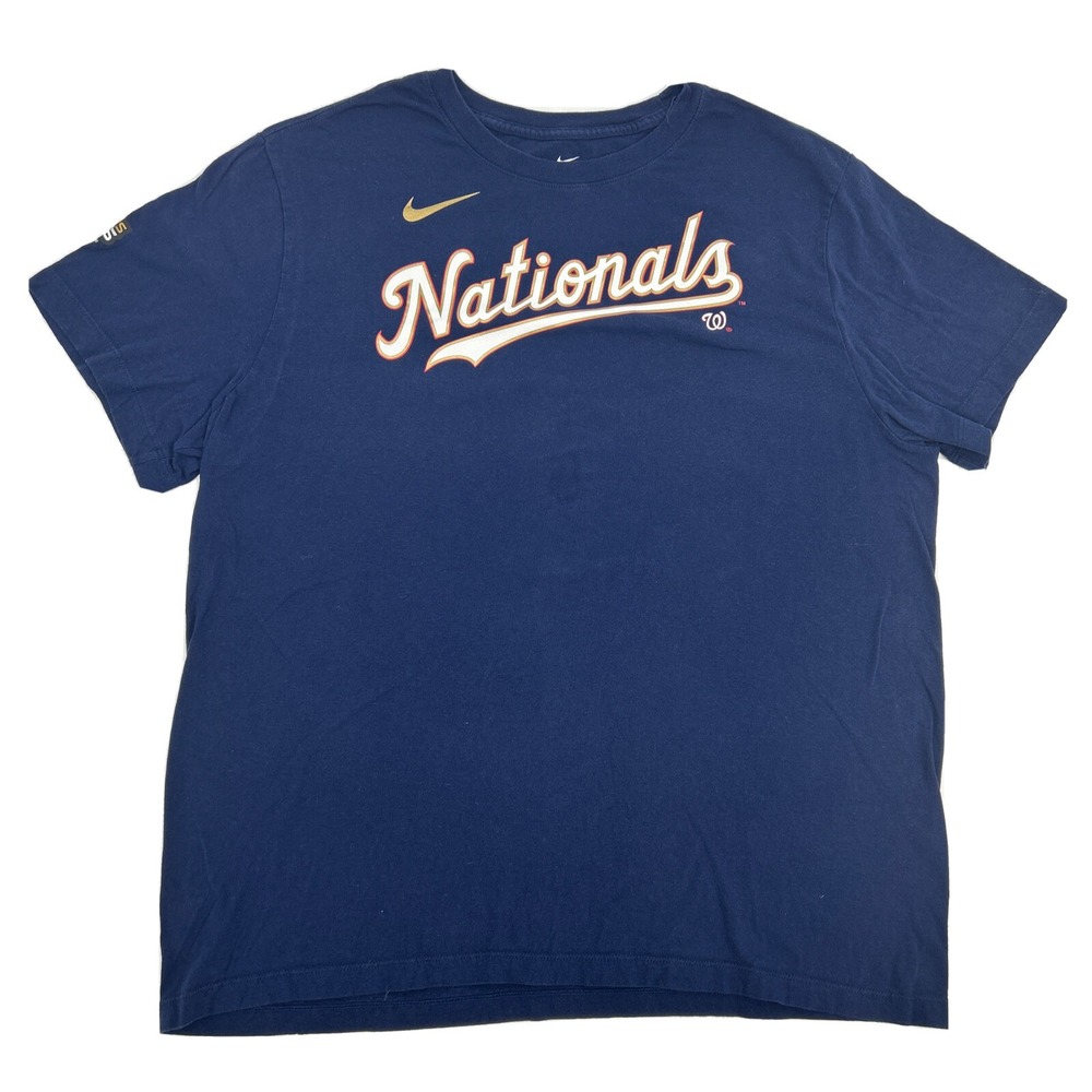 Washington Nationals Shirt Mens XL Blue The Nike Tee Turner #7 MLB World Series
